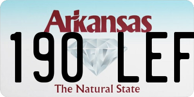 AR license plate 190LEF