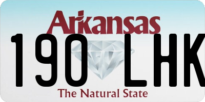 AR license plate 190LHK