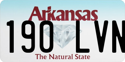 AR license plate 190LVN