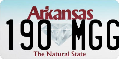 AR license plate 190MGG