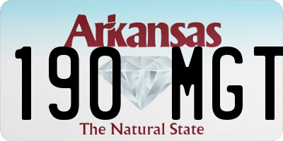 AR license plate 190MGT