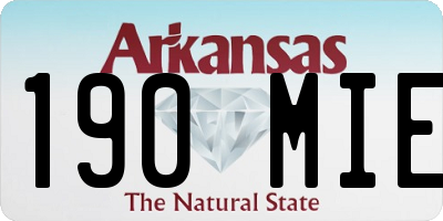 AR license plate 190MIE