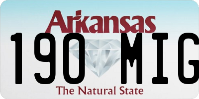 AR license plate 190MIG