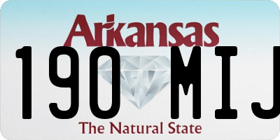 AR license plate 190MIJ