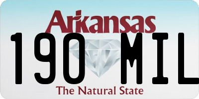 AR license plate 190MIL