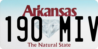 AR license plate 190MIV