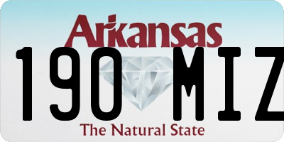 AR license plate 190MIZ