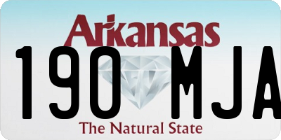 AR license plate 190MJA