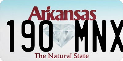 AR license plate 190MNX