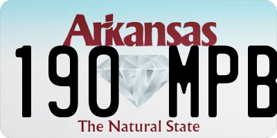 AR license plate 190MPB