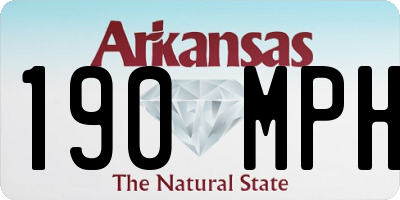 AR license plate 190MPH