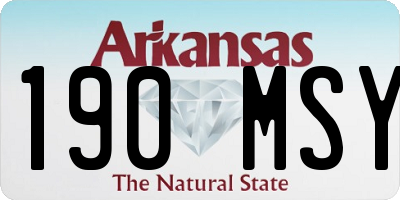 AR license plate 190MSY