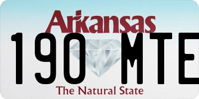 AR license plate 190MTE
