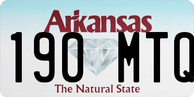 AR license plate 190MTQ