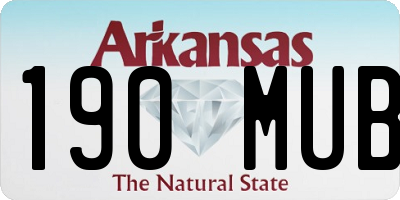 AR license plate 190MUB
