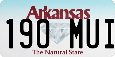 AR license plate 190MUI