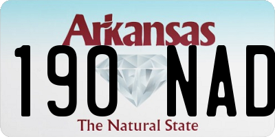 AR license plate 190NAD