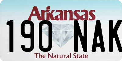 AR license plate 190NAK