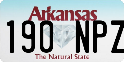 AR license plate 190NPZ