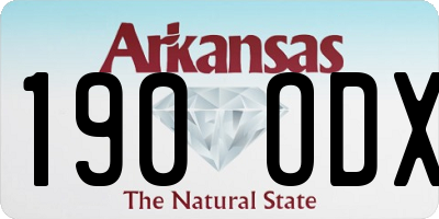 AR license plate 190ODX