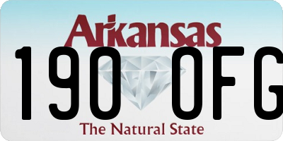 AR license plate 190OFG