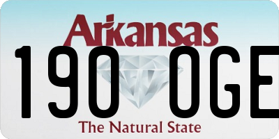 AR license plate 190OGE