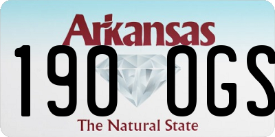 AR license plate 190OGS