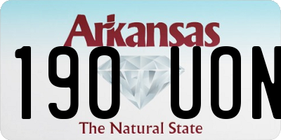 AR license plate 190UON