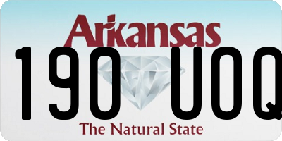AR license plate 190UOQ