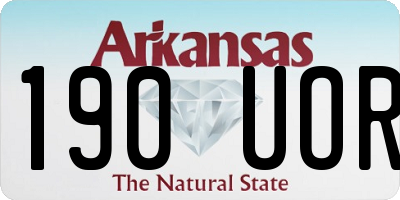 AR license plate 190UOR