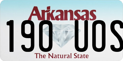 AR license plate 190UOS