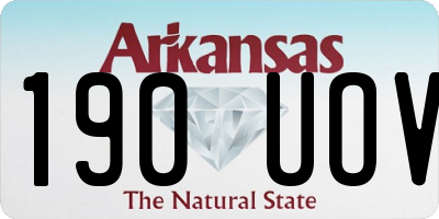 AR license plate 190UOV
