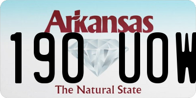 AR license plate 190UOW