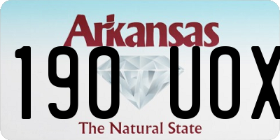 AR license plate 190UOX
