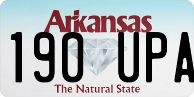 AR license plate 190UPA
