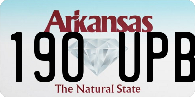 AR license plate 190UPB