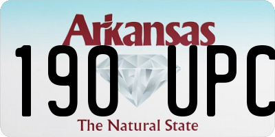 AR license plate 190UPC