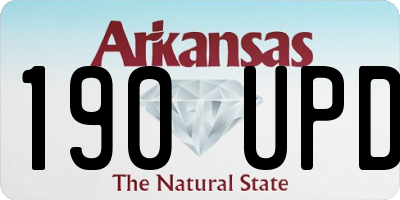 AR license plate 190UPD