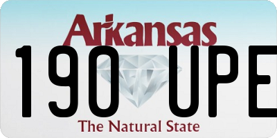 AR license plate 190UPE