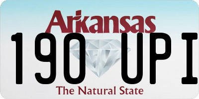 AR license plate 190UPI