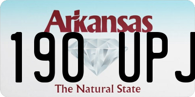 AR license plate 190UPJ