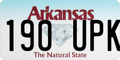 AR license plate 190UPK