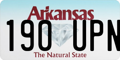 AR license plate 190UPN