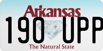 AR license plate 190UPP