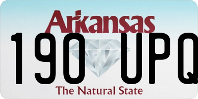 AR license plate 190UPQ