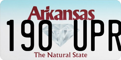 AR license plate 190UPR