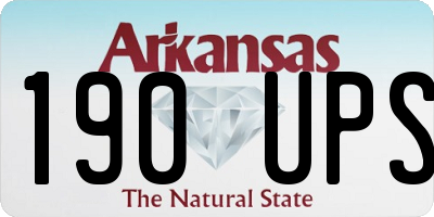AR license plate 190UPS
