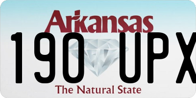 AR license plate 190UPX
