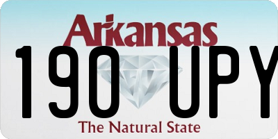 AR license plate 190UPY