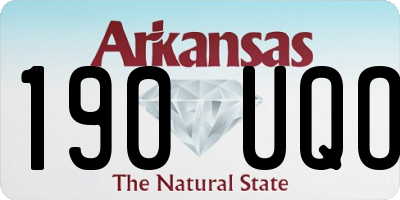AR license plate 190UQO